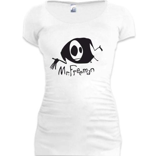 Женская удлиненная футболка Mr. Freeman (Мистер Фриман)