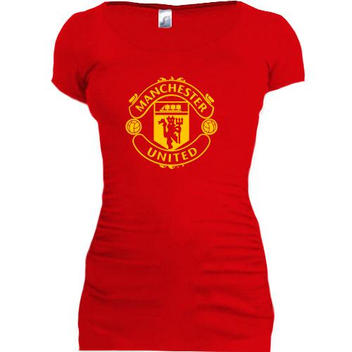 Женская удлиненная футболка Манчестер 2