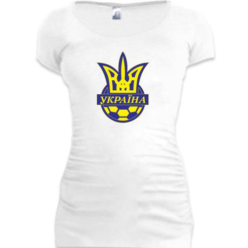 Женская удлиненная футболка Сборная Украины