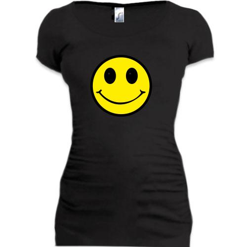 Женская удлиненная футболка Смайл 2