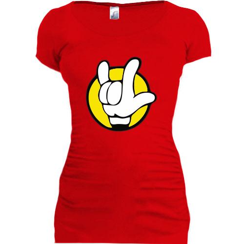 Женская удлиненная футболка Хэви-мэтал