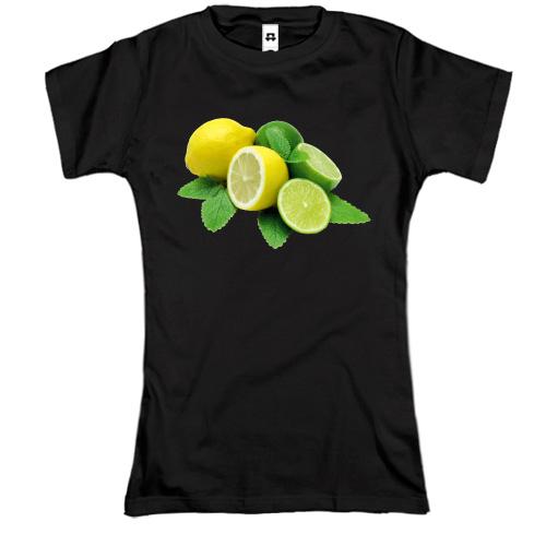Футболка с лимонами и лаймом