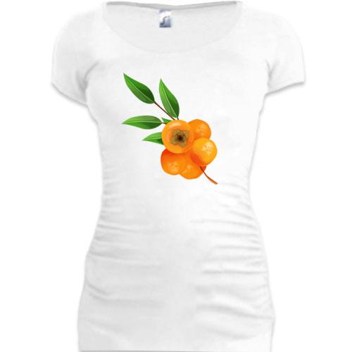 Женская удлиненная футболка Хурма