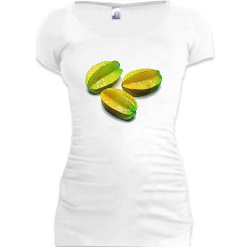 Женская удлиненная футболка Карамболь
