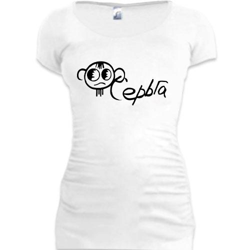Женская удлиненная футболка SerGa