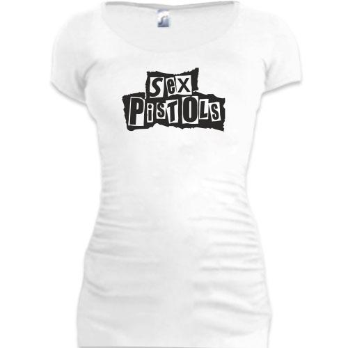 Женская удлиненная футболка Sex Pistols 2