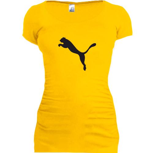 Женская удлиненная футболка с лого Puma