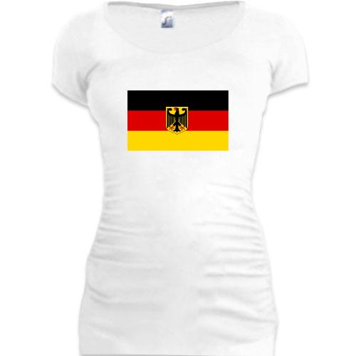 Женская удлиненная футболка Немец