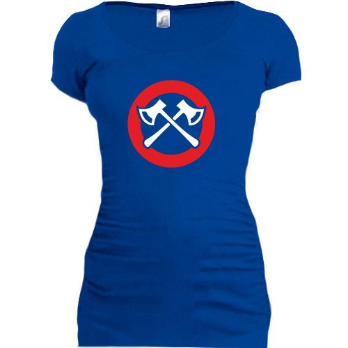 Женская удлиненная футболка Психовать запрещено