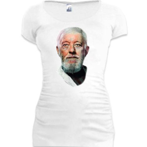 Женская удлиненная футболка с Оби-Ван Кеноби