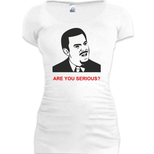 Женская удлиненная футболка Seriously