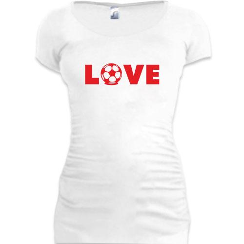 Подовжена футболка Love футбол