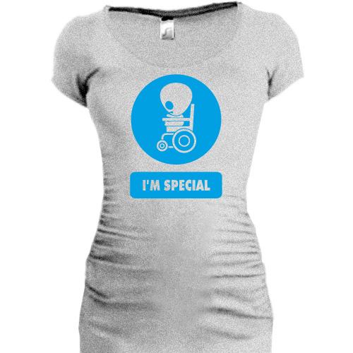 Женская удлиненная футболка I am special