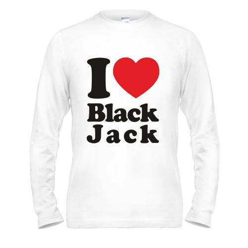 Чоловічий лонгслів I love Black Jack