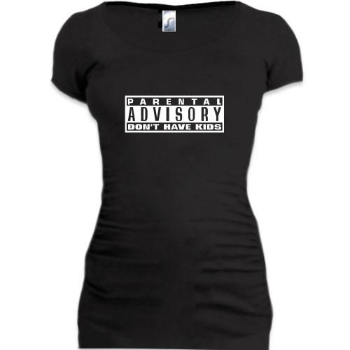Женская удлиненная футболка Parental Advisory
