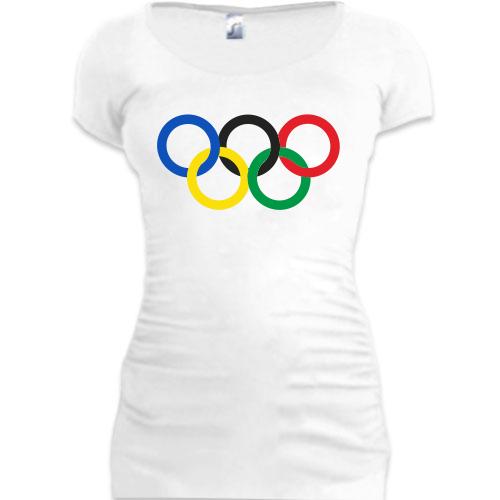 Подовжена футболка Олімпійські кільця