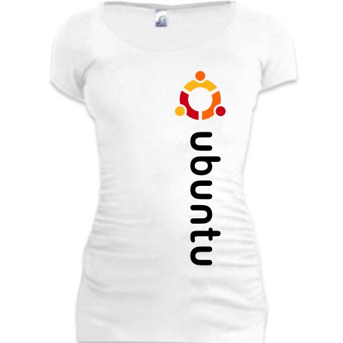 Женская удлиненная футболка УБУНТУ