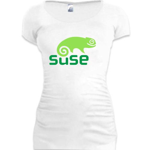 Женская удлиненная футболка suse