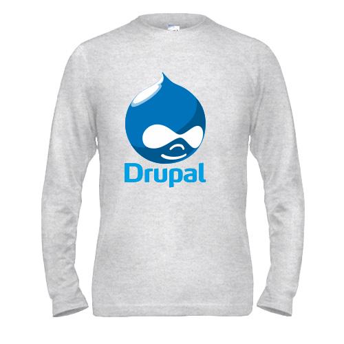 Чоловічий лонгслів з логотипом Drupal