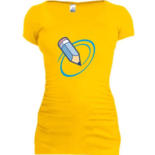 Женская удлиненная футболка с логотипом Livejournal