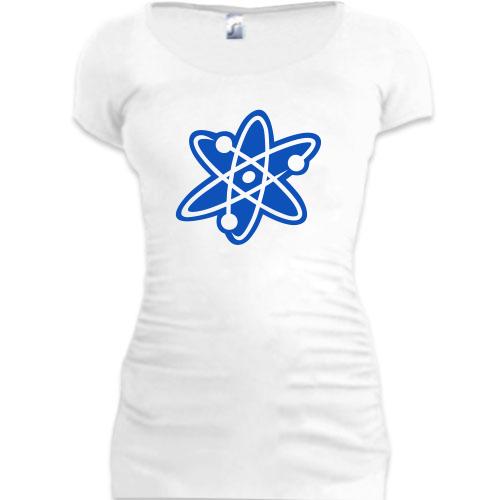 Женская удлиненная футболка The Big Bang logo