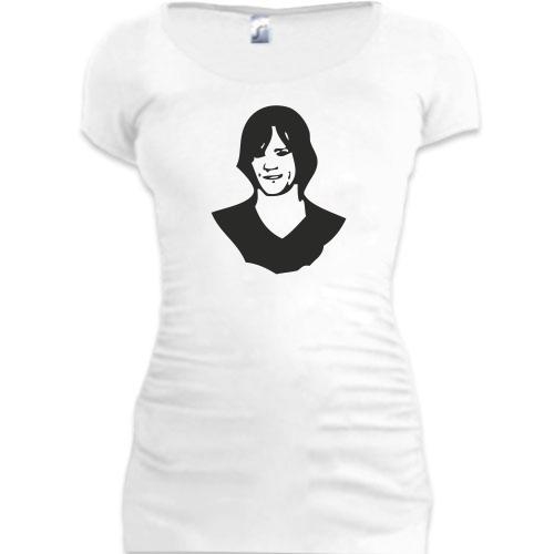 Женская удлиненная футболка с Джаред Падалеки