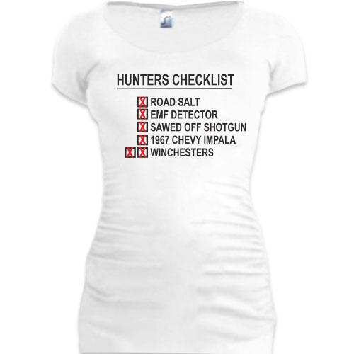 Подовжена футболка с принтом  Hunters checklist