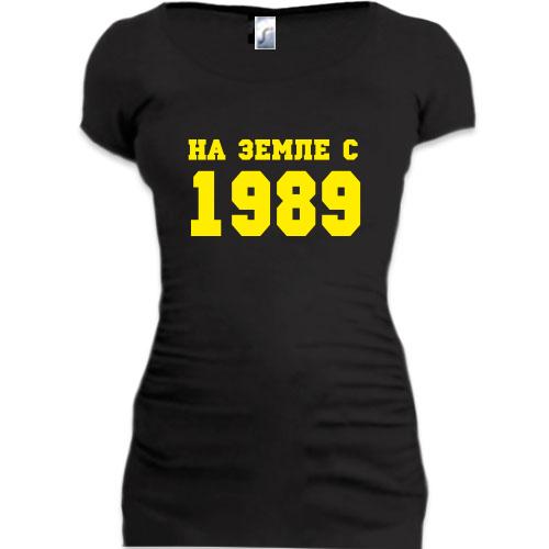 Женская удлиненная футболка На земле с 1989
