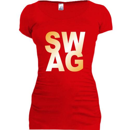 Женская удлиненная футболка SW-AG
