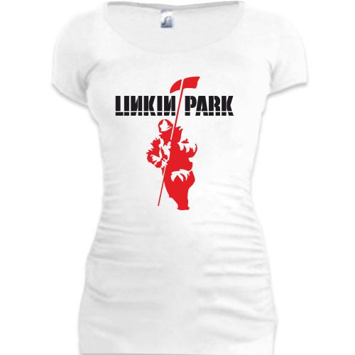 Женская удлиненная футболка Linkin Park (3)