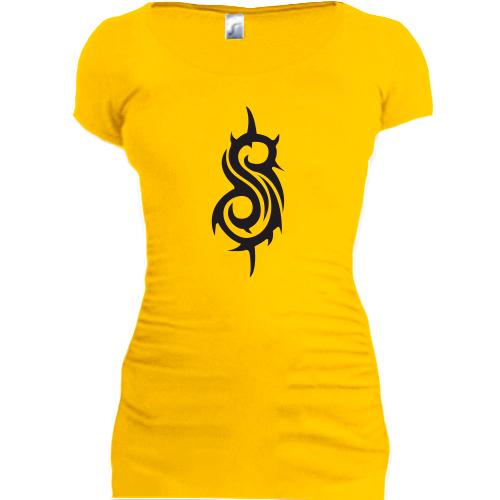 Женская удлиненная футболка Slipknot (small)