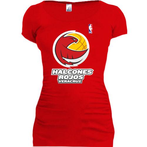 Женская удлиненная футболка Halcones Rojos