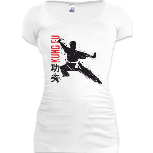 Подовжена футболка spot Kung Fu