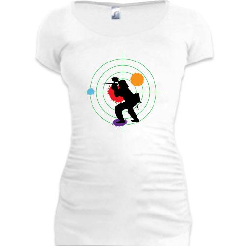Женская удлиненная футболка Paintball Gant