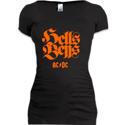Женская удлиненная футболка AC/DC - Hells Bells