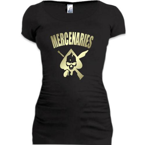 Женская удлиненная футболка Mercenaries