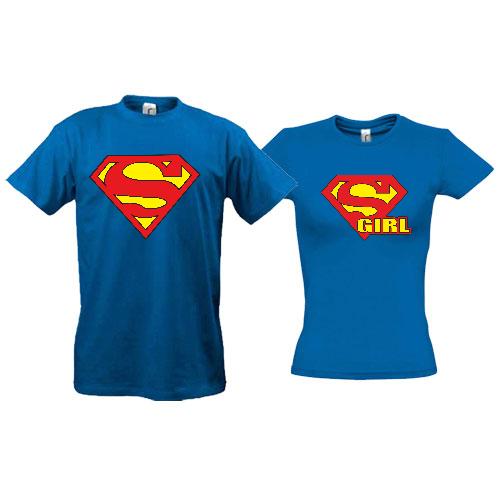 Парные футболки Superman & Supergirl