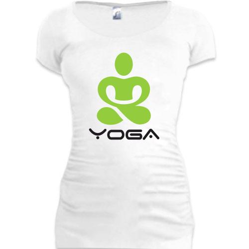 Женская удлиненная футболка Йога