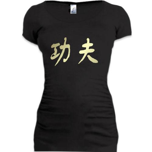 Женская удлиненная футболка Kung-fu