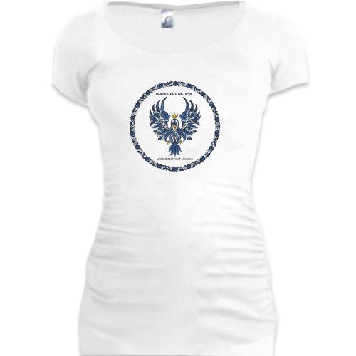 Женская удлиненная футболка Ивано-Франковск (UCU)
