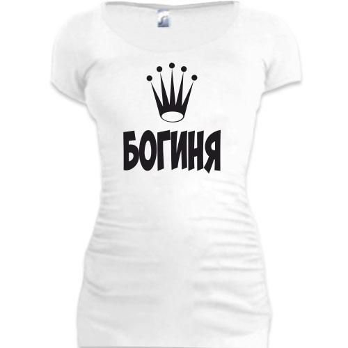 Женская удлиненная футболка Богиня (2)