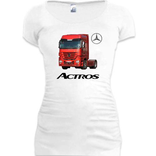 Женская удлиненная футболка Mercedes-Benz Actros