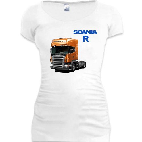 Женская удлиненная футболка Scania-R