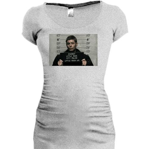 Женская удлиненная футболка Dean arrest