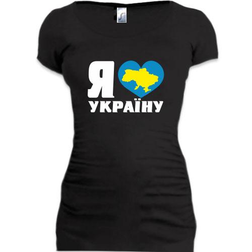 Подовжена футболка Я люблю Україну (2)