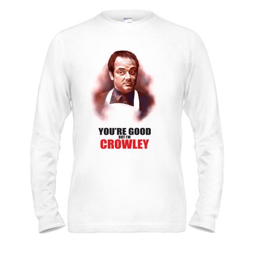 Чоловічий лонгслів You're good but i'm Crowley