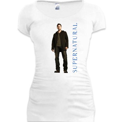 Женская удлиненная футболка Supernatural - Дин