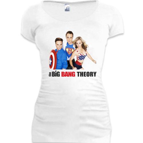 Женская удлиненная футболка The Big Bang Theory Team