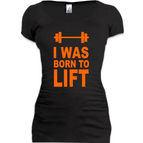 Подовжена футболка I was born to lift