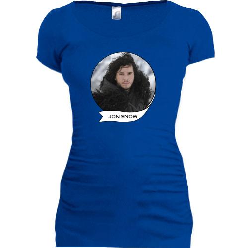 Женская удлиненная футболка Джон Сноу
